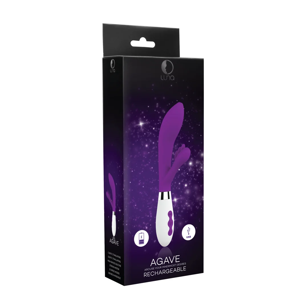 Vibromasseur rabbit – avec 4 extensions – Luna by Shots Agave Luna by Shots – Image 1