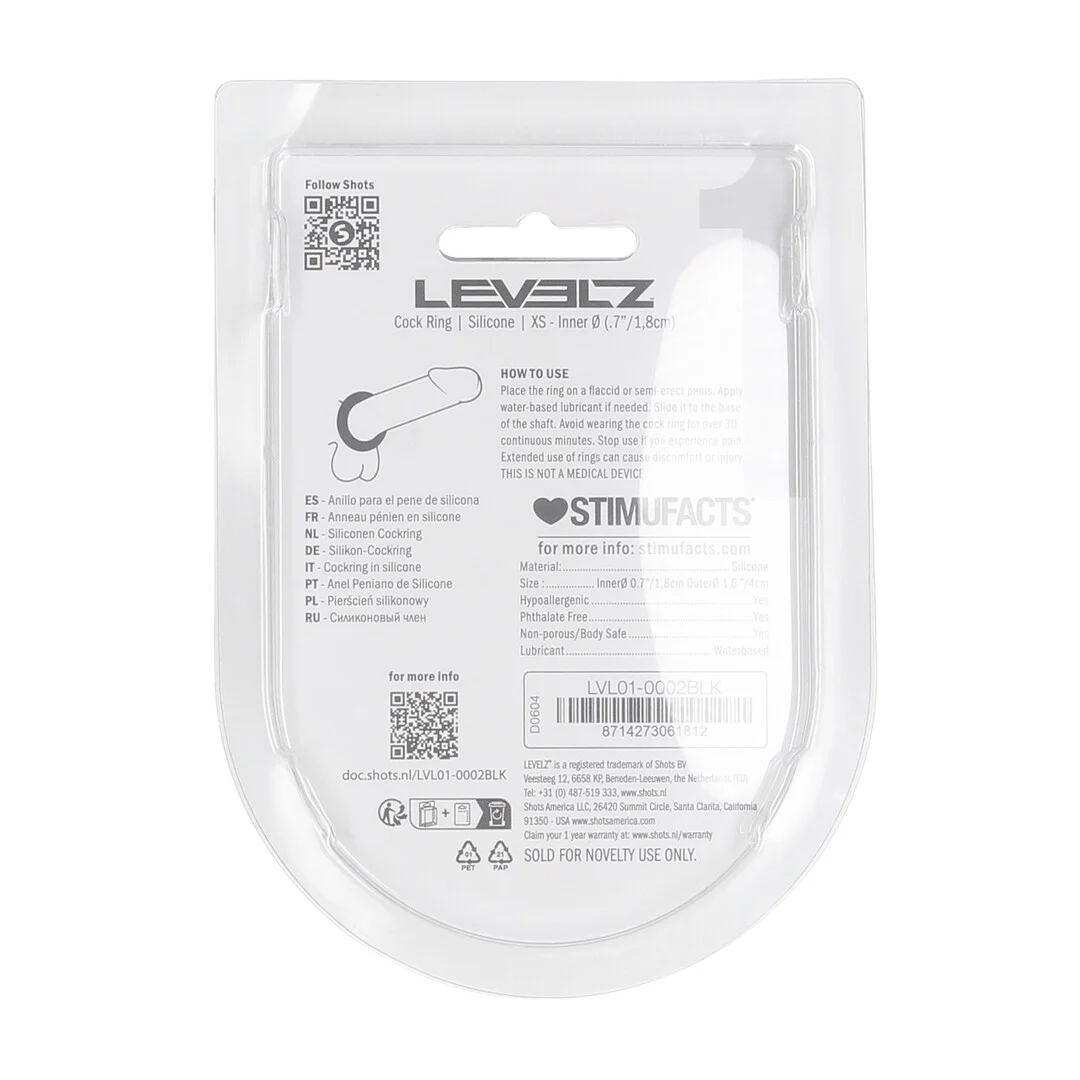 Anneau pénien en silicone solide Levelz XS – Image 2