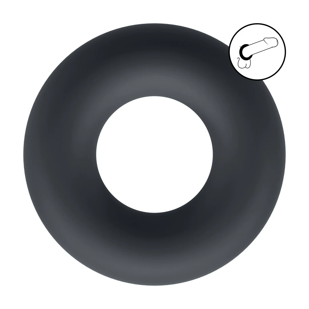 Anneau pénien Levelz en silicone liquide noir – Image 5