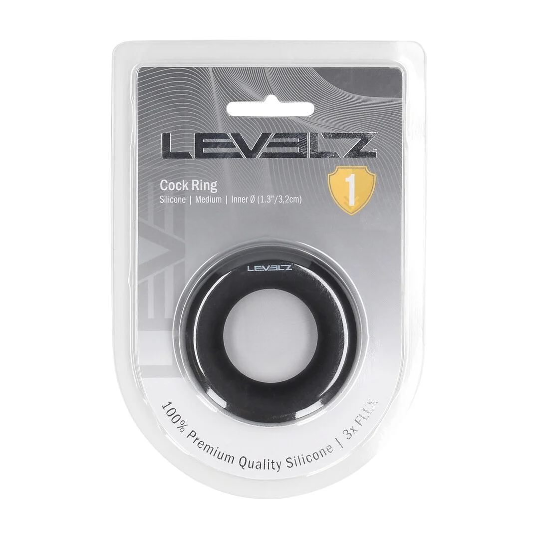 LVL01-0004BLK-2 Anneau pénien Levelz en silicone liquide – Image 1