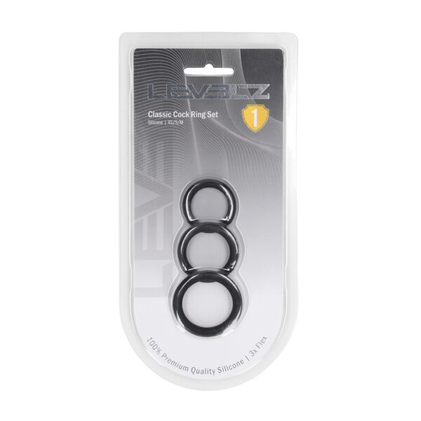Lot de 3 anneaux péniens Levelz en silicone