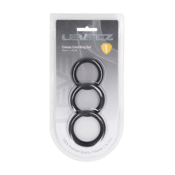 Set de 3 anneaux péniens Levelz by Shots en silicone