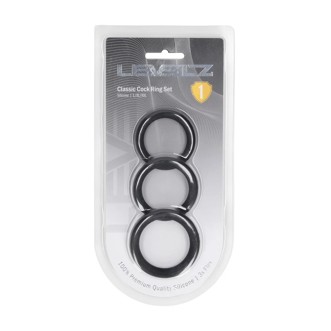 Set de 3 anneaux péniens Levelz by Shots en silicone – Image 1