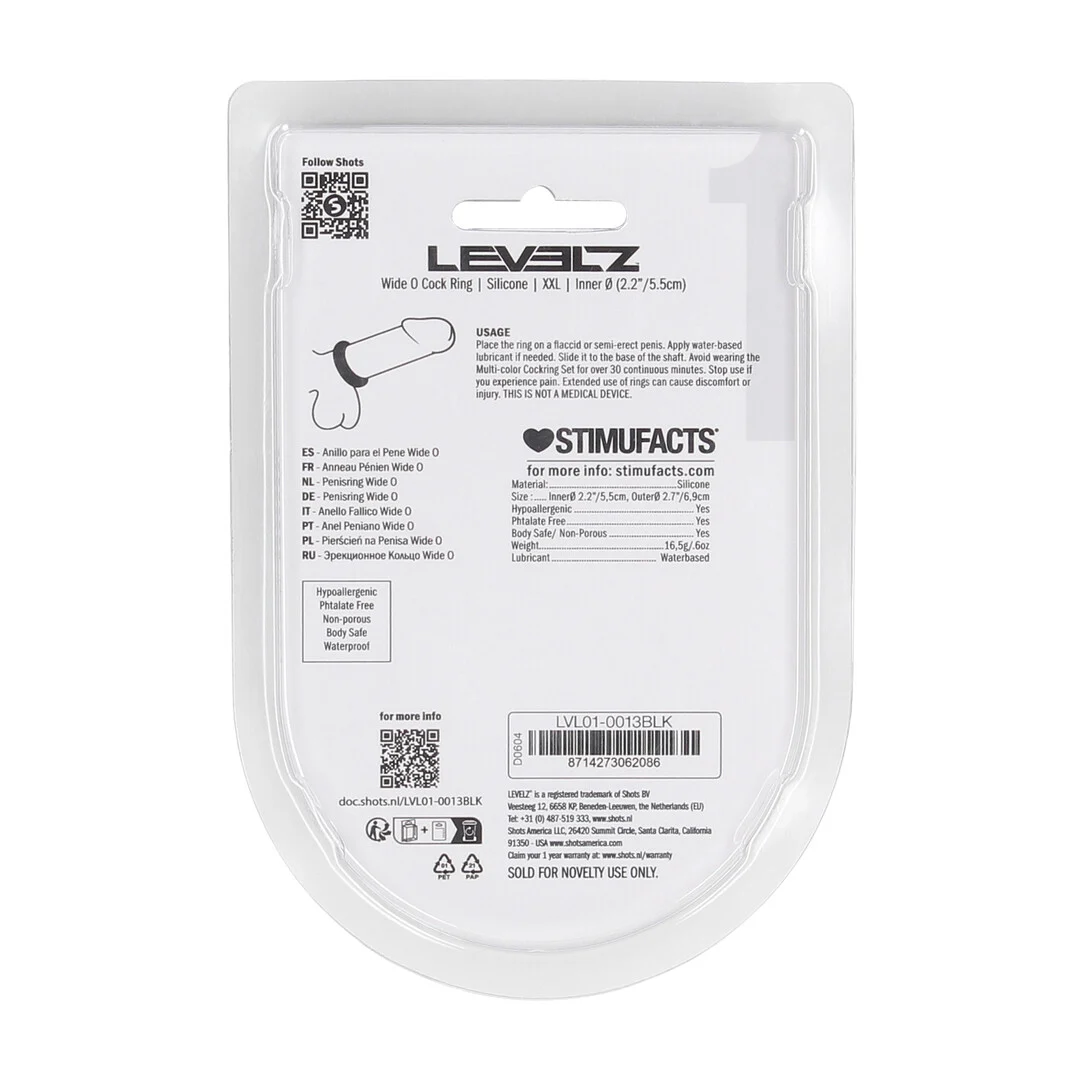 Anneau pénien en silicone Levelz Wide O XXL – Image 2