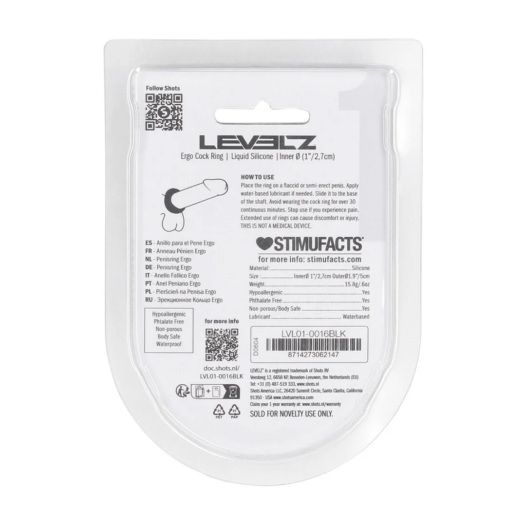 Anneau pénien Levelz Ergo en silicone liquide – Image 2