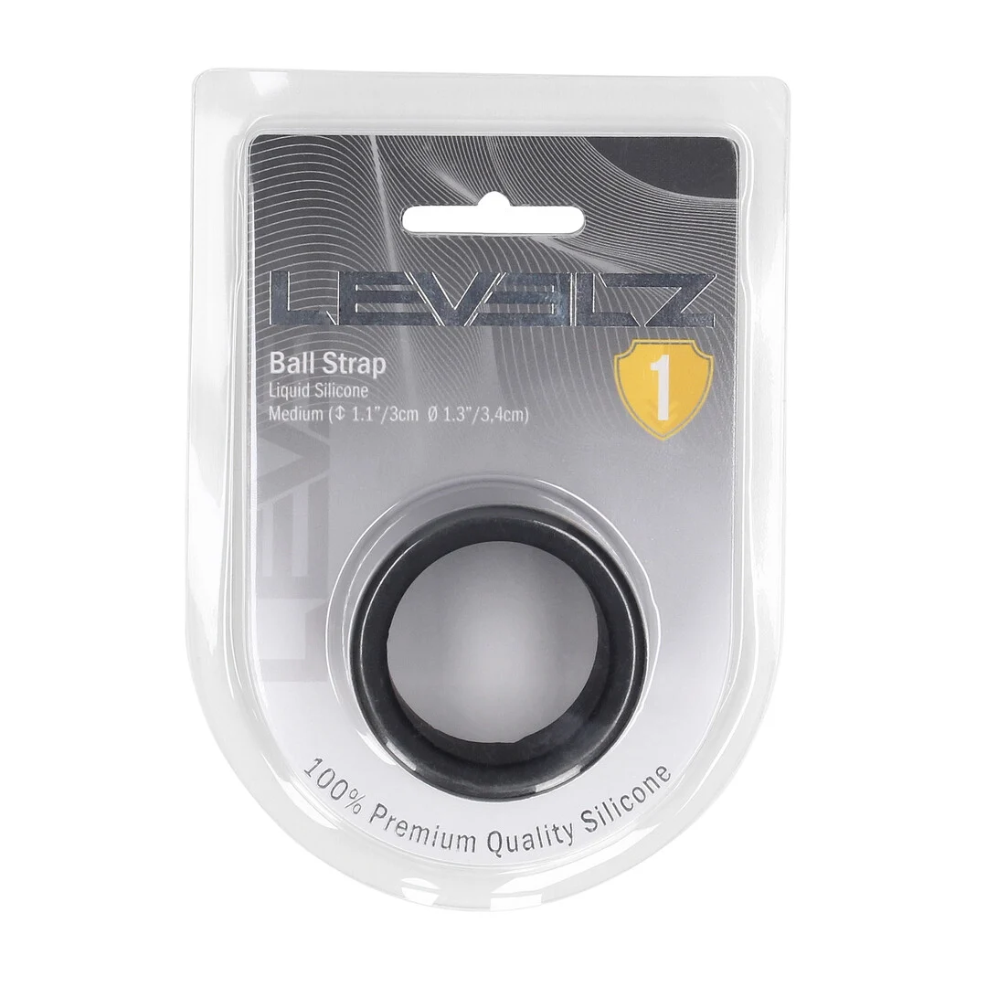 LVL01-0018BLK-2 Sangle pour testicules Levelz en silicone liquide – Image 1