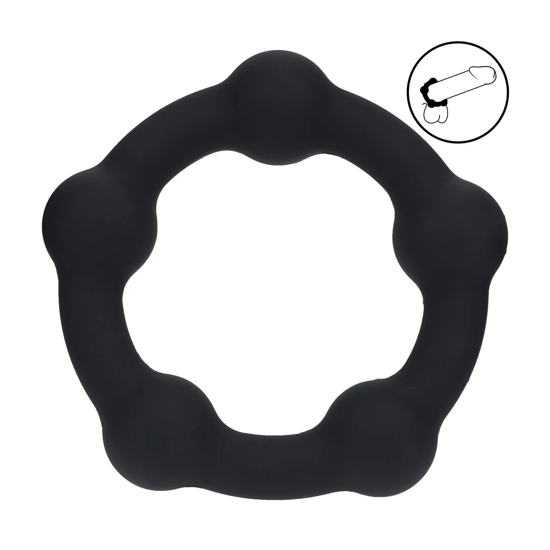 Cockring Levelz en silicone à billes – Image 5