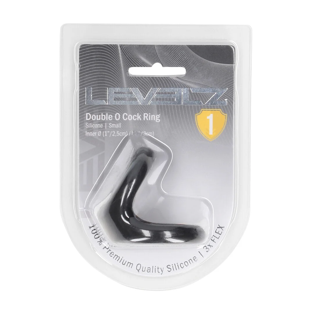 LVL01-0025BLK-2 Anneau pénien en silicone Levelz Double O – Image 1