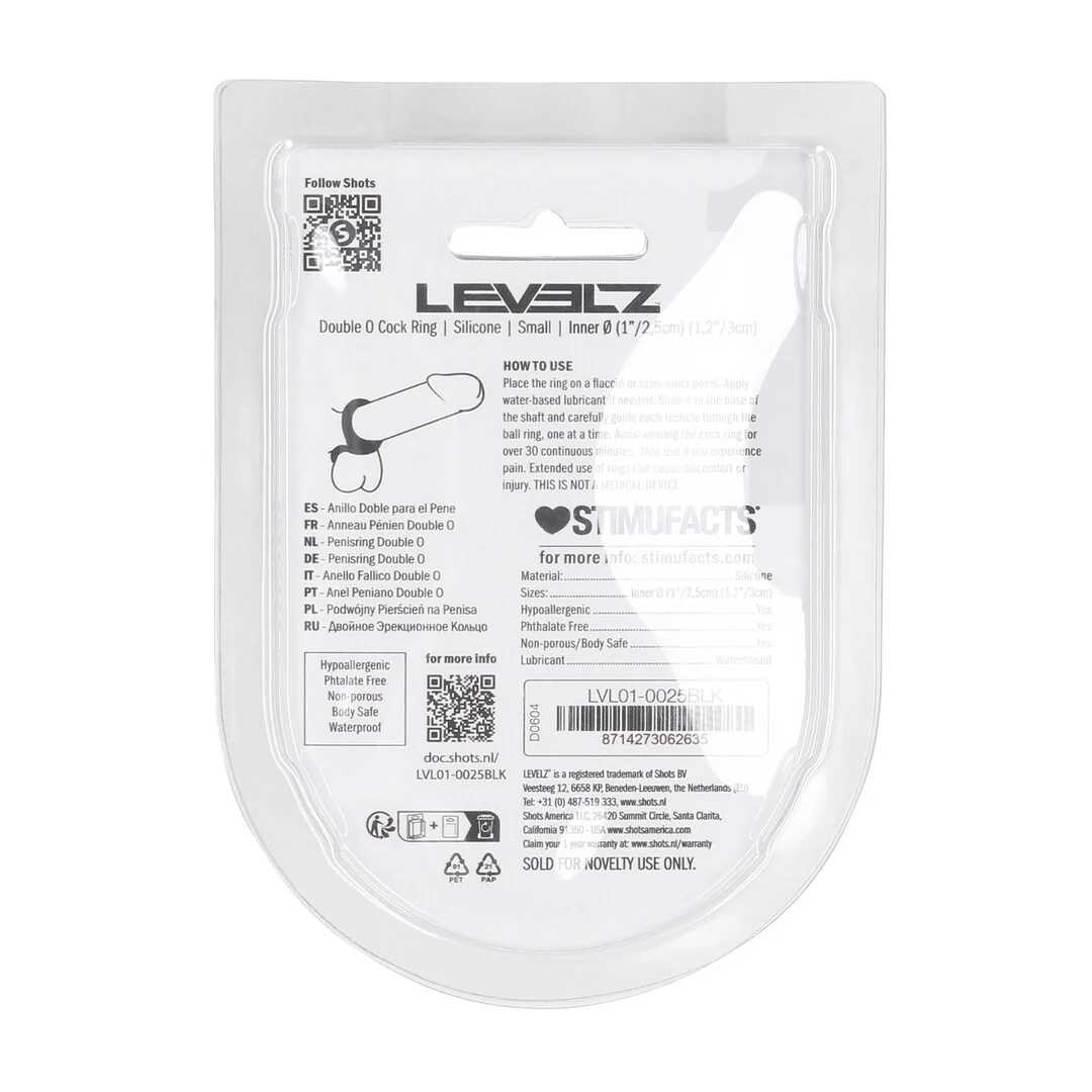 Anneau pénien en silicone Levelz Double O – Image 2