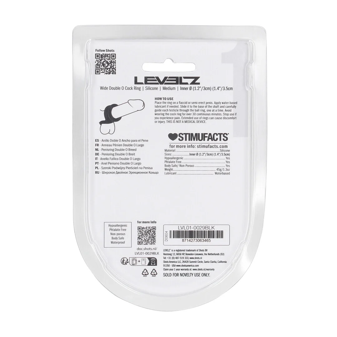 Cockring double en silicone Levelz by Shots – Image 2