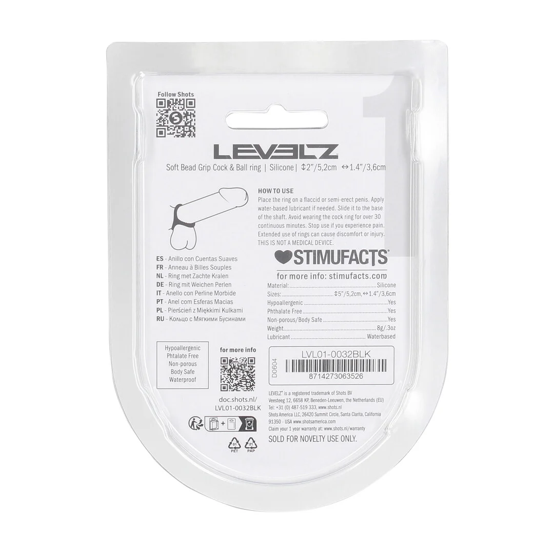 Anneau pénien et testiculaire en silicone Levelz Tri O – Image 2