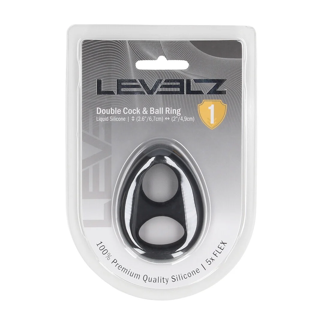 Anneau pénien et testiculaire double en silicone Levelz – Image 1