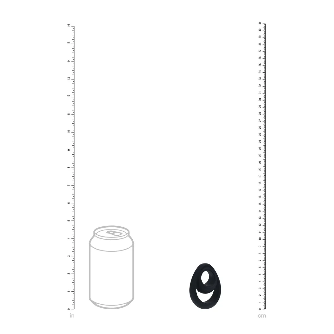 Cockring en silicone Levelz Double Ergo noir – Image 5