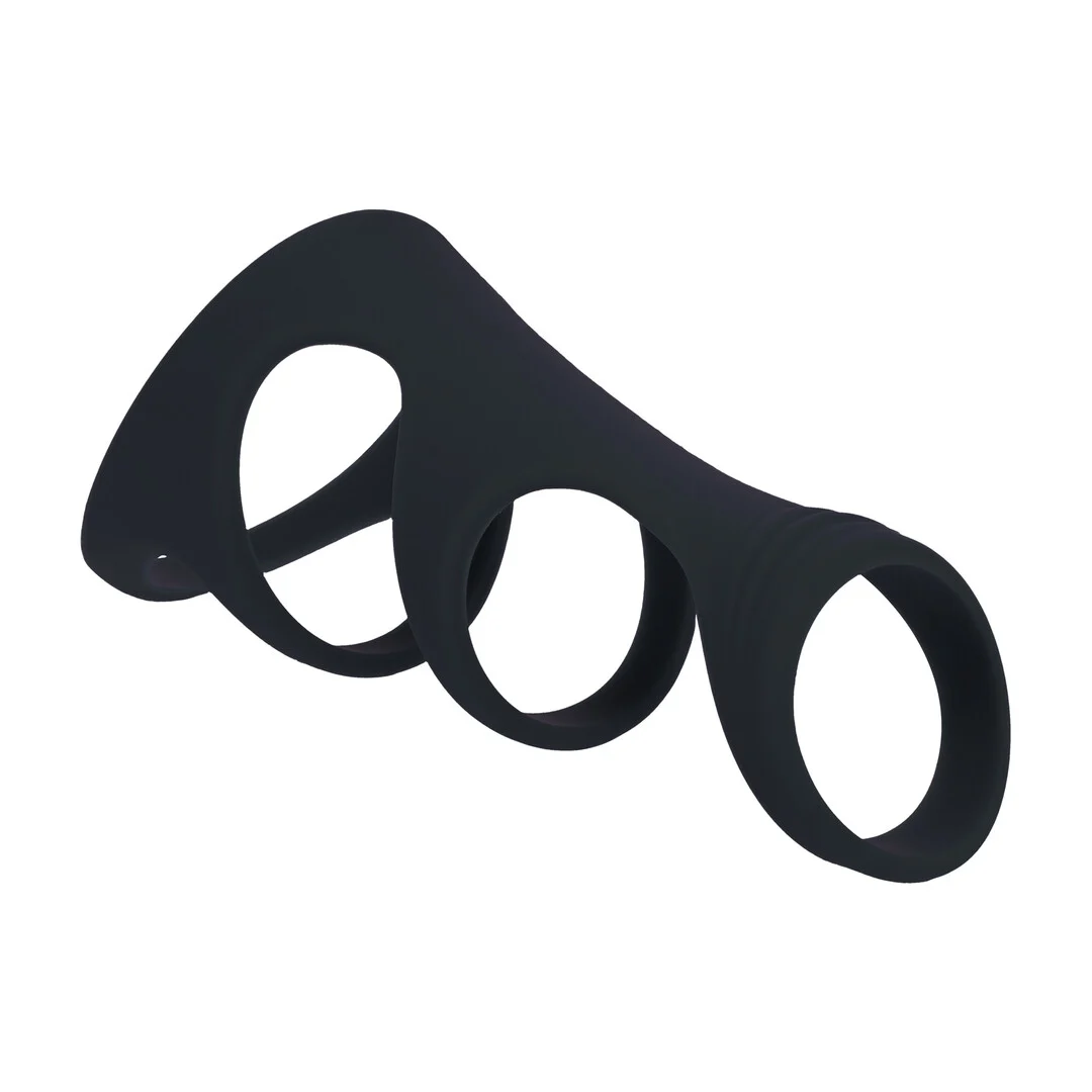 Cockring Levelz en silicone à trois boucles – Image 3