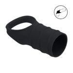 Cockring en silicone et gaine nervurée noire Levelz by Shots – Image 6