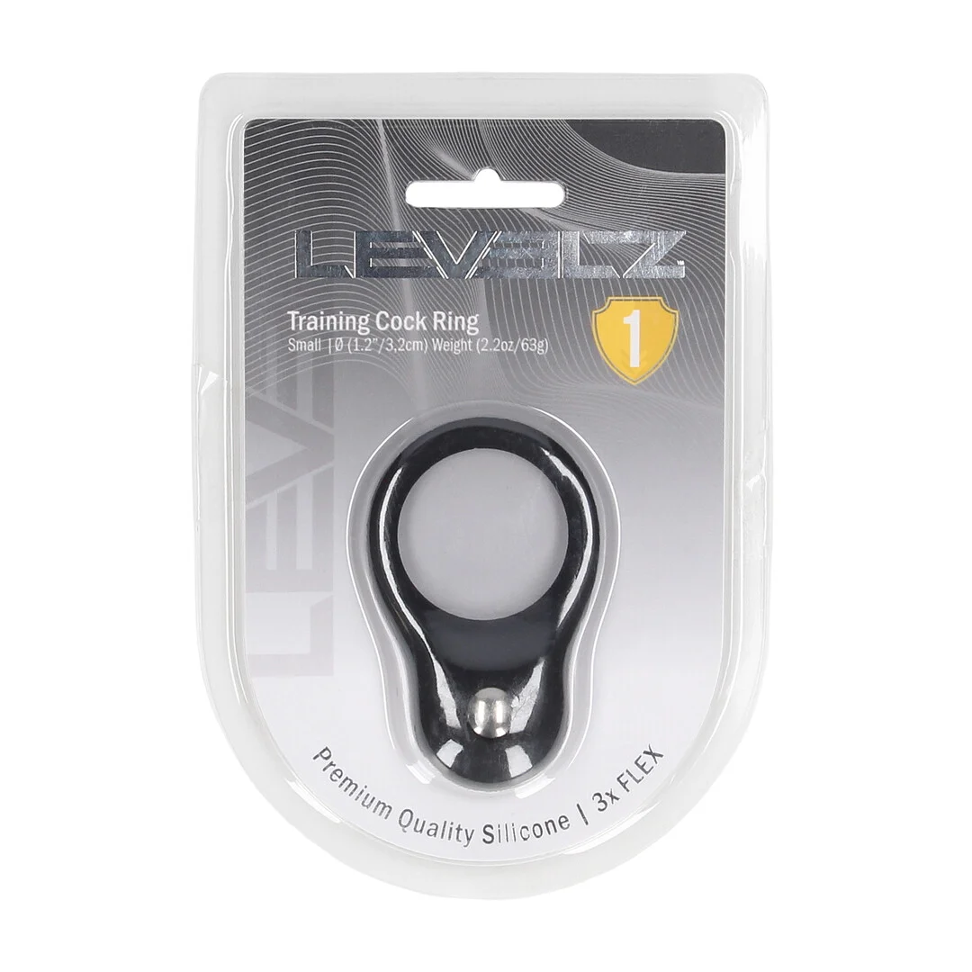 LVL01-0046BLK-2 Cockring d’entraînement en silicone Levelz – Image 1
