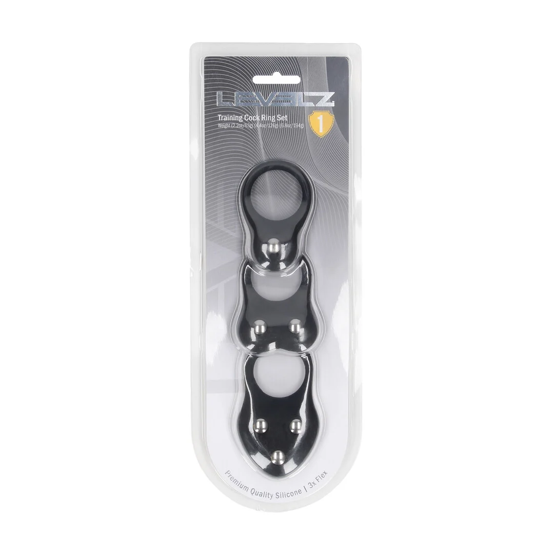 Bague pénienne d’entraînement Levelz en silicone, lot de 3 – Image 1