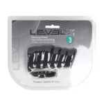 Manchon pénien vibrant nervuré en silicone Levelz by Shots avec anneau pour les testicules, noir
