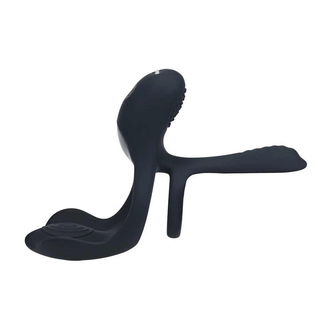 Cockring vibrant en silicone Levelz à trois moteurs – Image 4