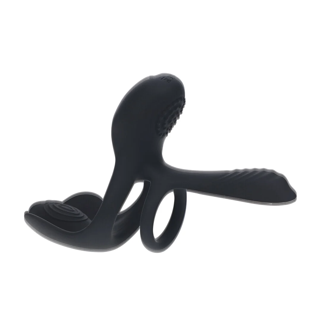 Cockring vibrant en silicone Levelz à trois moteurs – Image 5