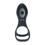 Anneau vibrant en silicone Levelz pour pénis et testicules avec boucle pour la base – Image 4