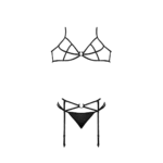 Ensemble Magic Silk avec soutien gorge, porte jarretelles et string – Image 11