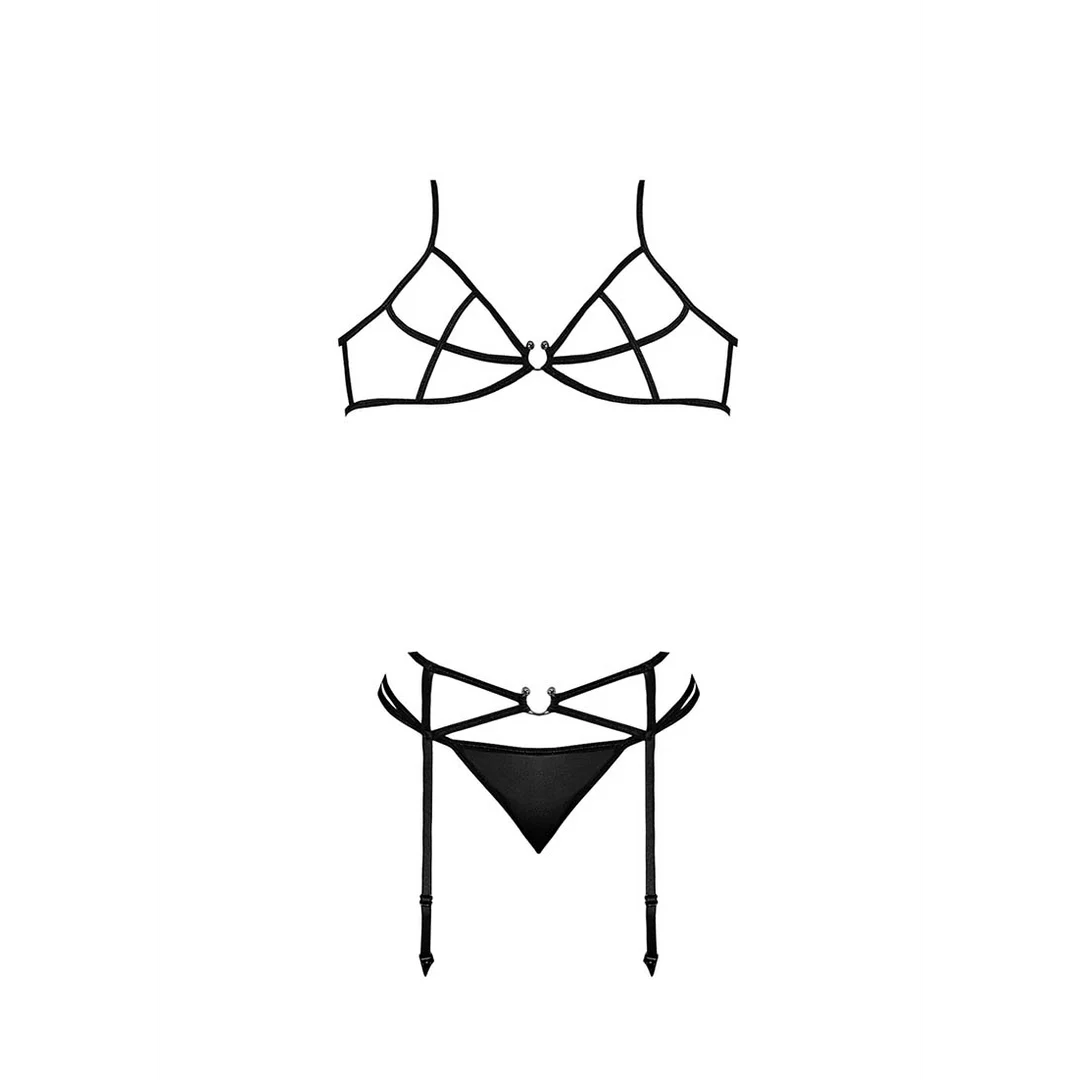 Ensemble Magic Silk avec soutien gorge, porte jarretelles et string – Image 11