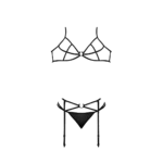 Ensemble Magic Silk avec soutien gorge, porte jarretelles et string – Image 4