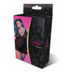 Nuisette babydoll noire dos nu avec ensemble string, taille 2X