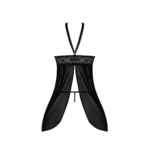 Nuisette babydoll noire dos nu avec ensemble string, taille 2X – Image 17