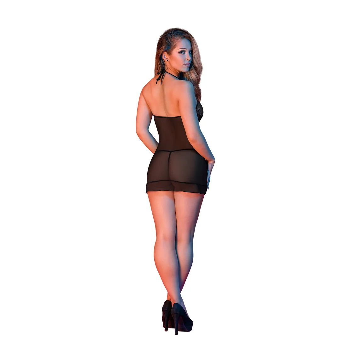 Nuisette noire avec string Magic Silk – Image 3