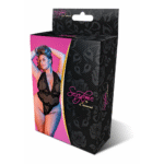 Body dos nu en dentelle, décolleté plongeant en V et string pour un look sensuel – Exposed