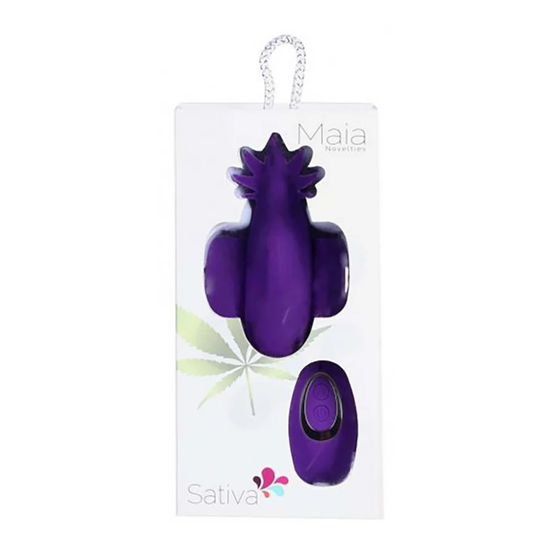 MA2003-LF-2 Vibromasseur en silicone Sativa – Image 1