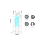 Étui masturbateur vibrant à 10 niveaux – CLEAR – Image 2