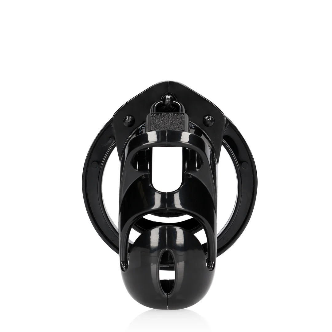 Cage de chasteté avec anneaux réglables, noire – Image 2