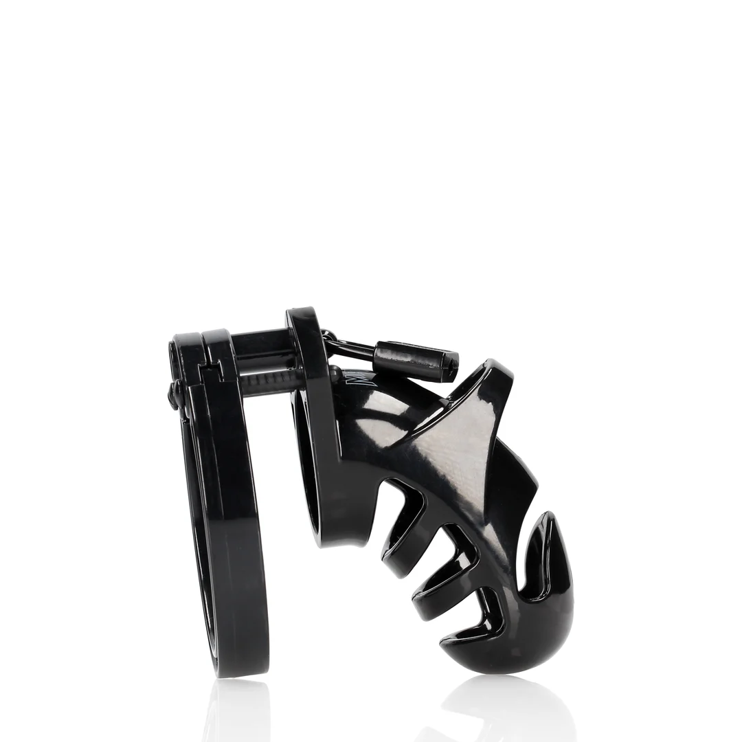 Cage de chasteté avec anneaux réglables, noire – Image 3