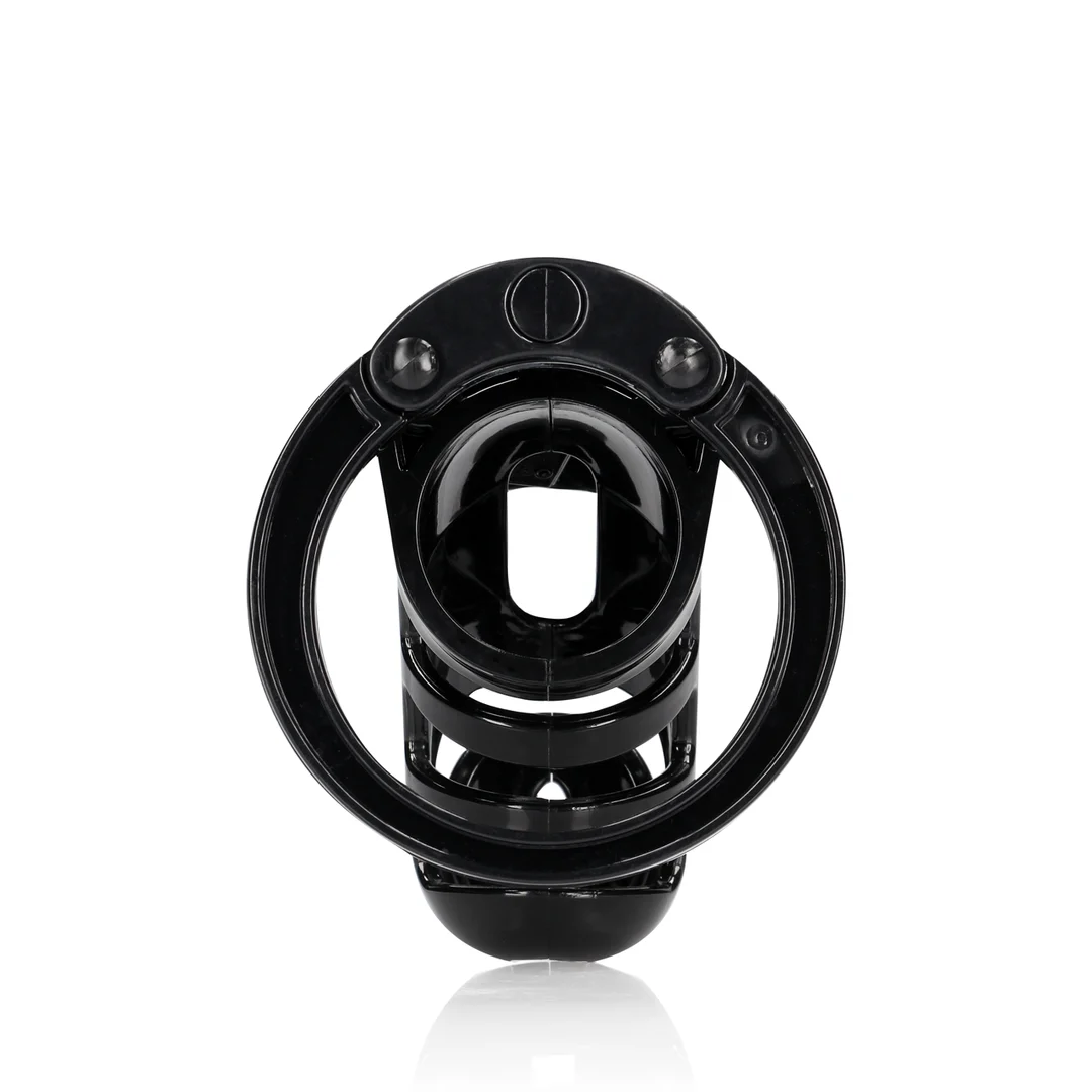 Cage de chasteté avec anneaux réglables, noire – Image 4