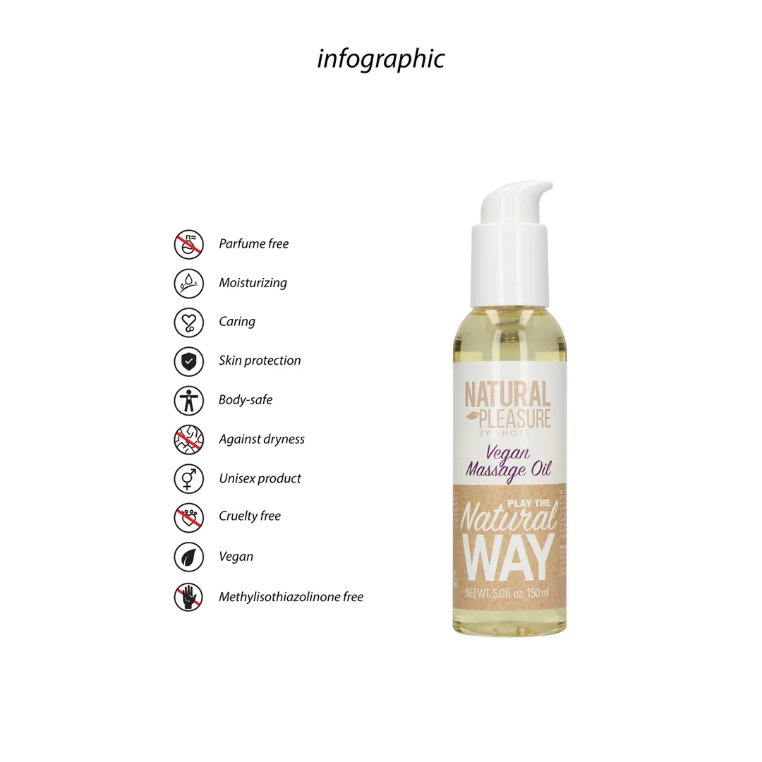 NAT006-11 Huile de massage vegan Natural Pleasure – Image 1