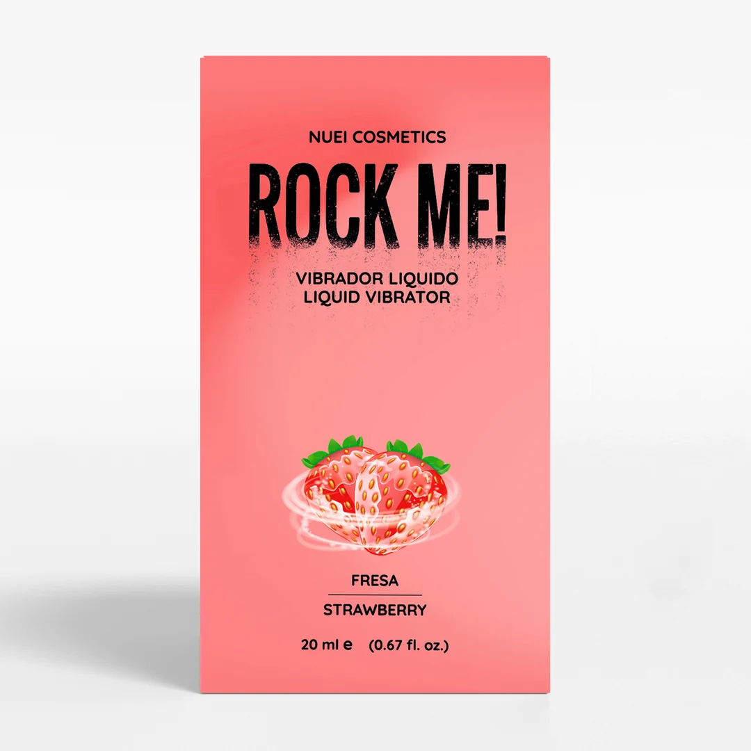 Nuei Rock Me! gel vibromasseur liquide à la fraise, 20 ml – Image 1