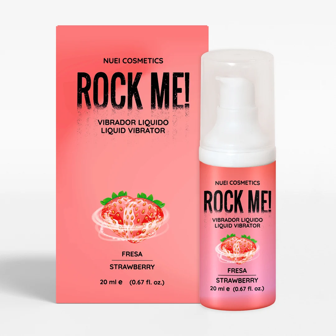 Nuei Rock Me! gel vibromasseur liquide à la fraise, 20 ml – Image 3