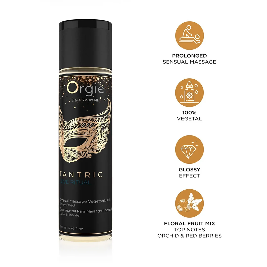 OR-21029-11 Huile de massage pailletée Orgie Rituel d’amour tantrique 200 ml – Image 1