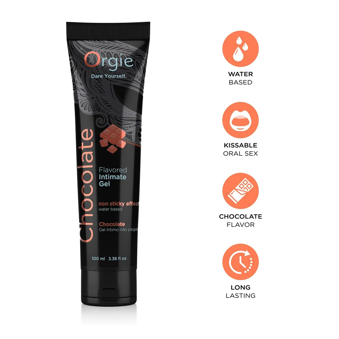 OR-21128-11 Gel lubrifiant aromatisé à base d’eau, longue durée et non collant, chocolat, 100 ml – Image 1