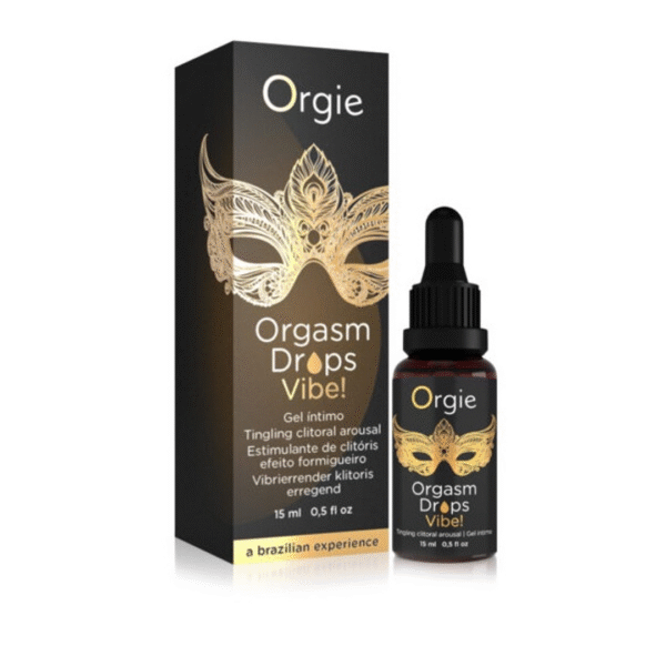 Gouttes stimulantes Orgie Orgasm Drops Vibe!, pêche, 15 ml