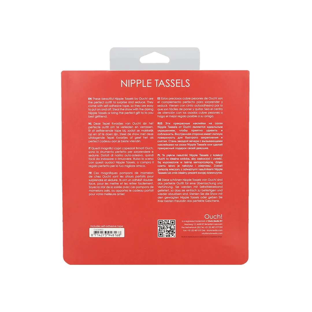 Pampilles pour tétons pour jeux de rôle et lingerie sexy avec ruban adhésif autocollant – Ouch! – Image 2