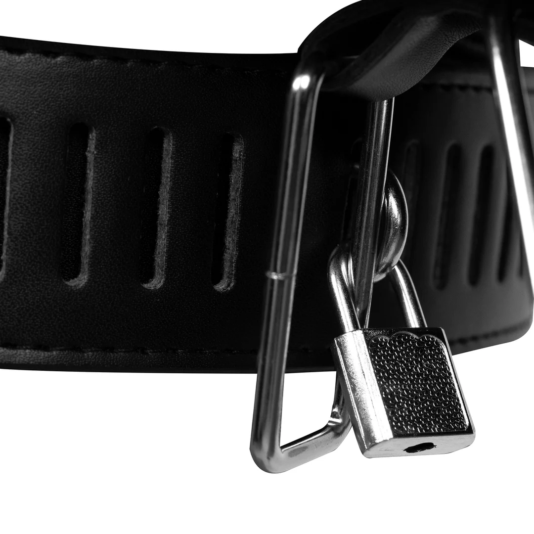 Ceinture de chasteté noire avec restriction des jambes – Image 5