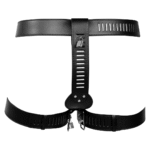Ceinture de chasteté noire avec restriction des jambes – Image 4
