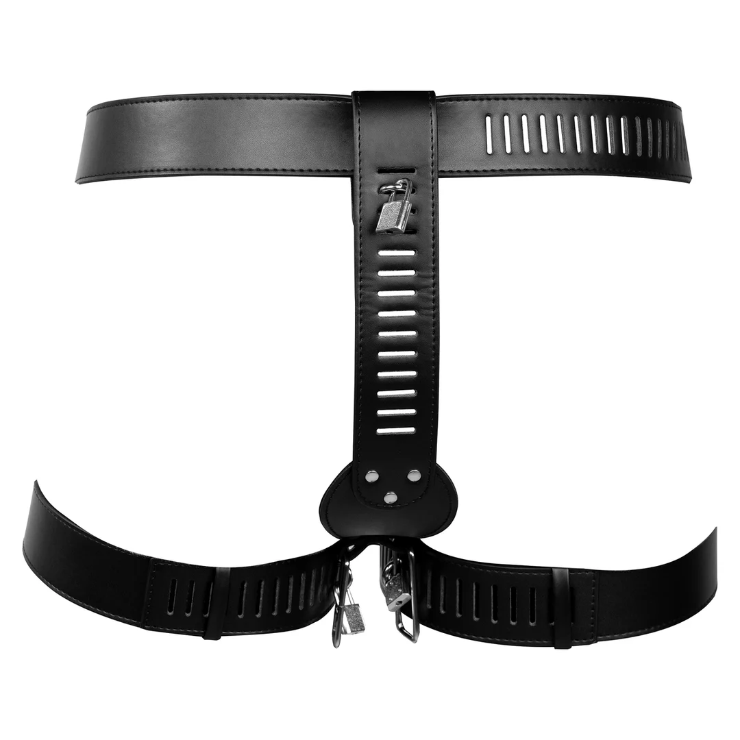 Ceinture de chasteté noire avec restriction des jambes – Image 4