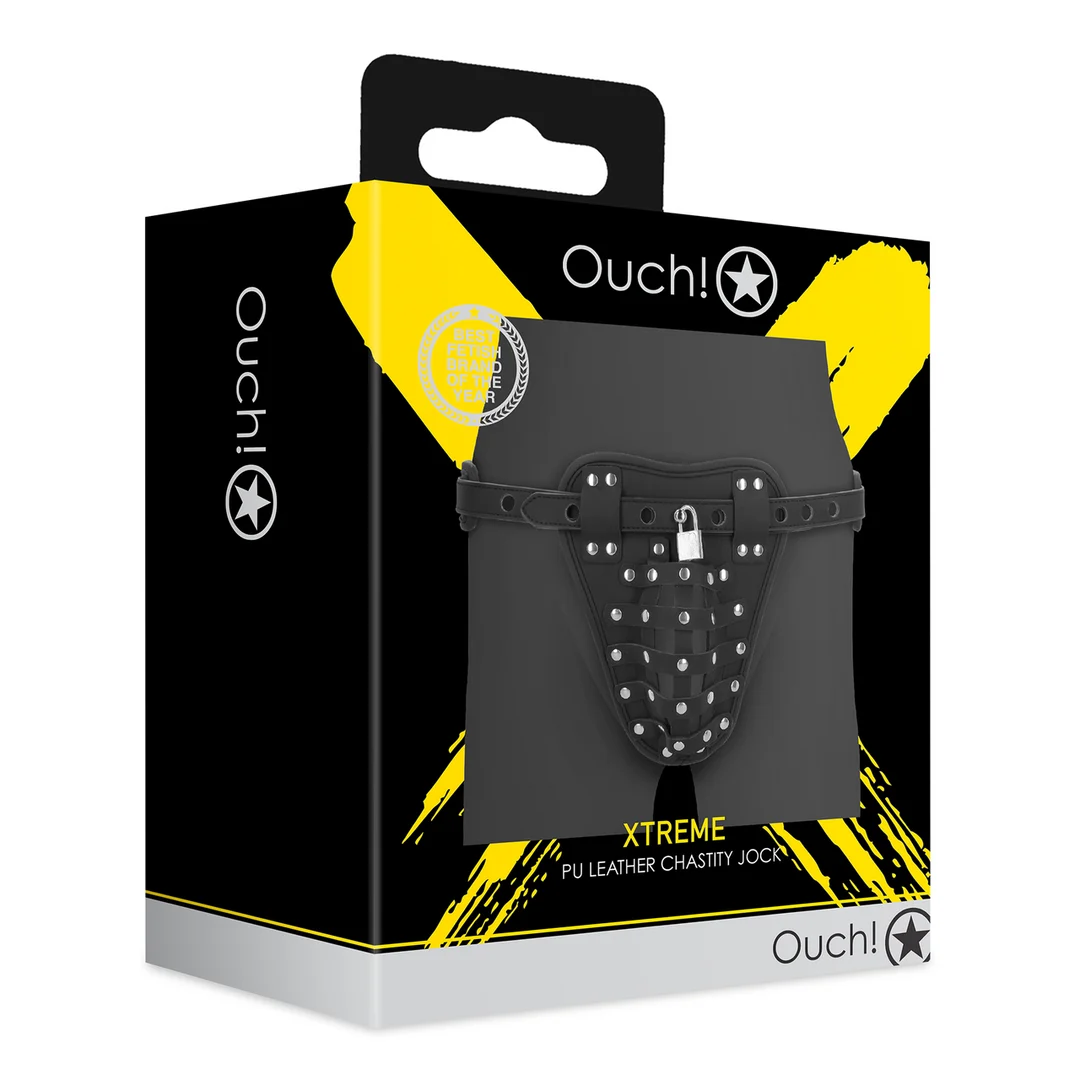 Jock de chasteté en cuir PU avec sangles