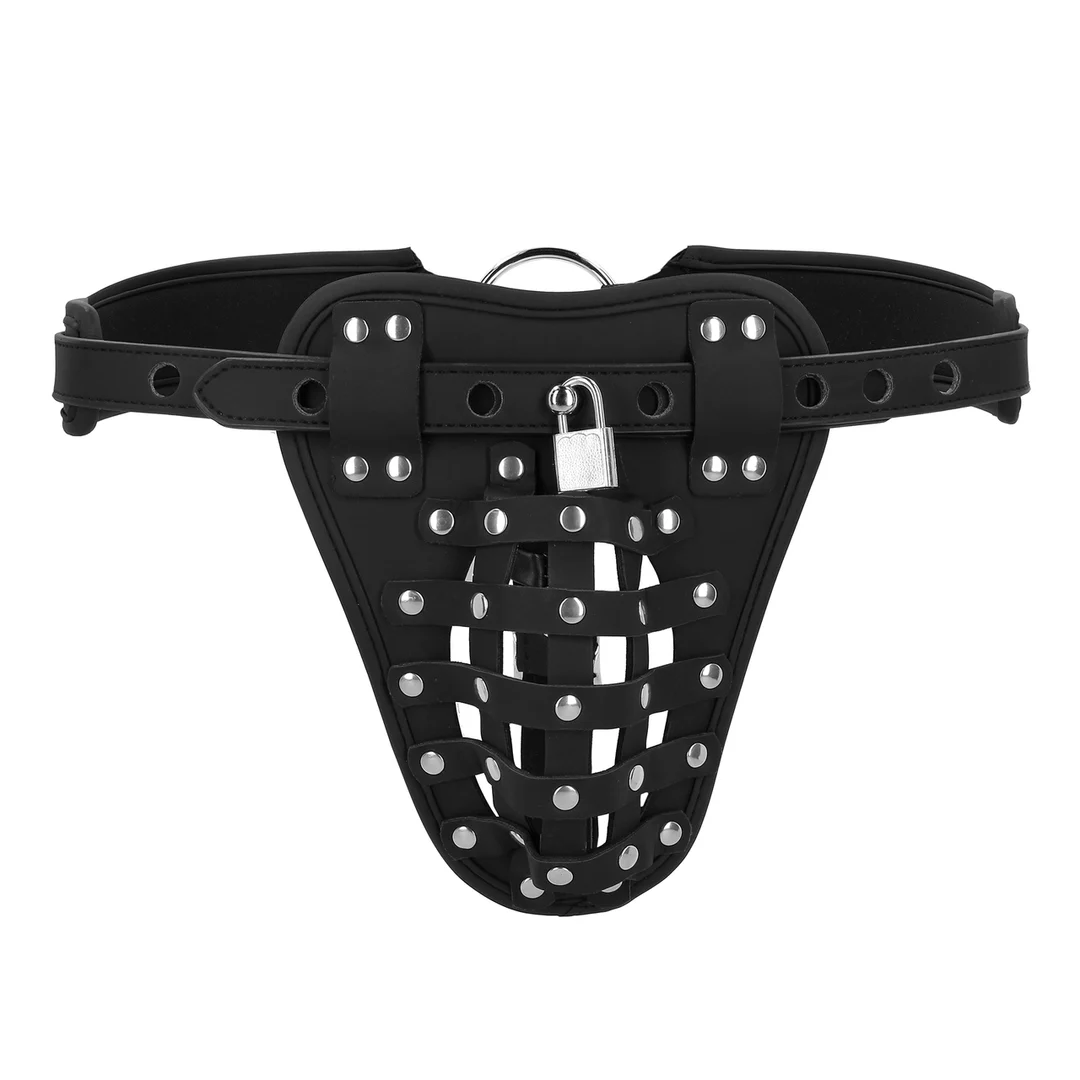 Jock de chasteté en cuir PU avec sangles – Image 3