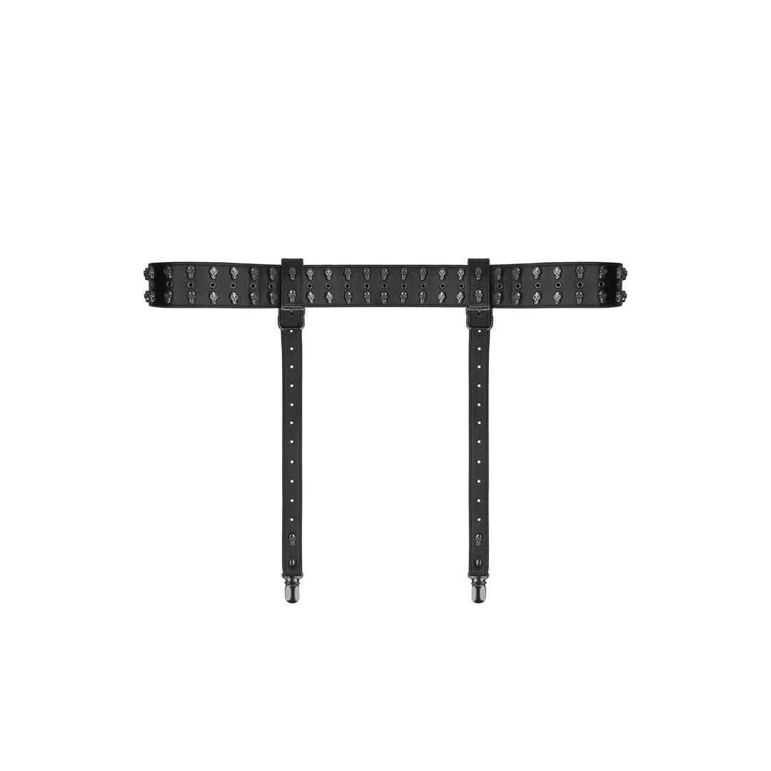 Ensemble porte jarretelles avec motifs tête de mort et allure affirmée, pour un look sexy et sensuel – TOY – Image 6